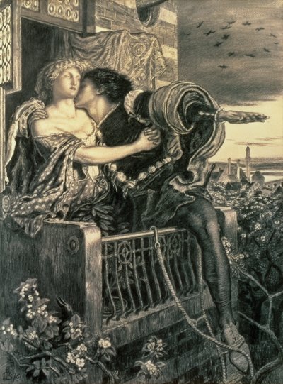 Romeo en Julia, 1876 door Ford Madox Brown